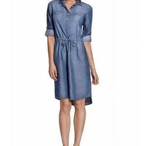 Gloria Vanderbilt Ashleigh Drawstring Waist Denim Dress (Rimini Wash, Size M)